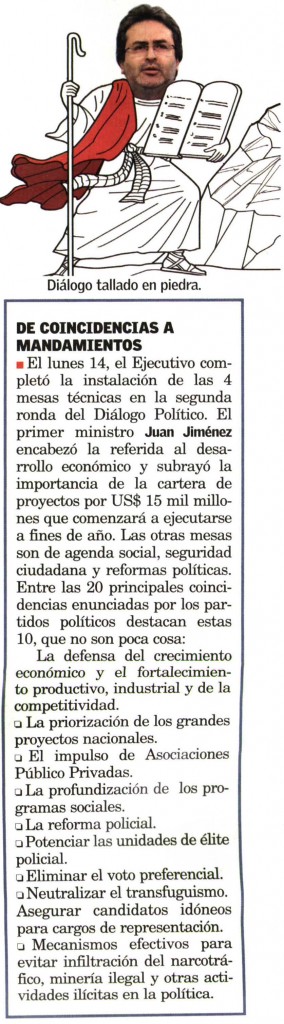 De coincidencias a mandamientos