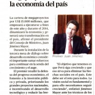 Megaproyectos dinamizarán la economía del país
