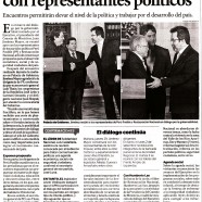 Logra fructíferas reuniones con representantes Políticos