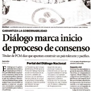 Diálogo marca inicio de proceso de consenso