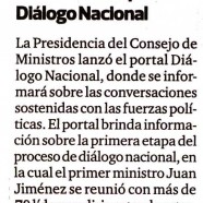 Jiménez lanza portal Diálogo Nacional
