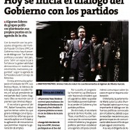 Hoy se inicia el diálogo del gobierno con los partidos