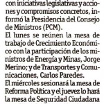 Diálogo sigue con ministros