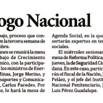 Se reanudará el Diálogo Nacional