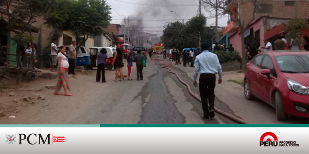 Cuatro bomberos heridos dejó incendio de proporciones en Villa María del Triunfo