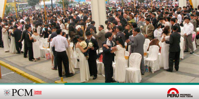 PCM: más de 89 mil matrimonios se celebraron en el 2013