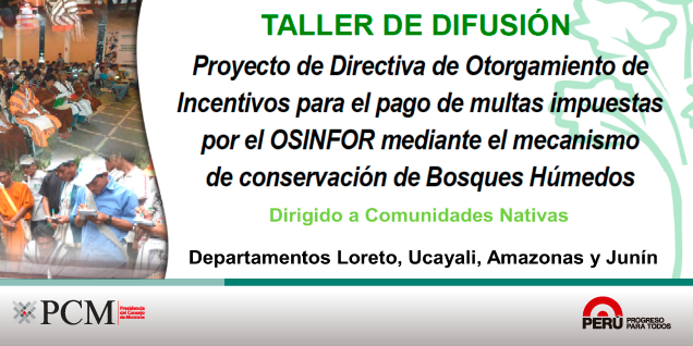PCM socializará Directiva de Incentivo para el Pago de Multas mediante conservación de bosques