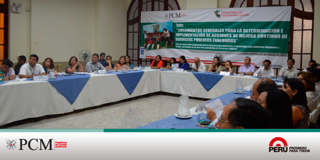 PCM organiza taller de capacitación para fortalecer la gestión descentralizada