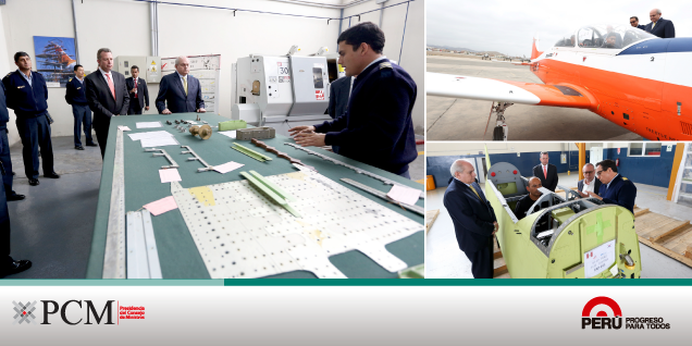 Jefe del Gabinete supervisa avance en construcción del décimo avión KT-1P coproducido en el Perú