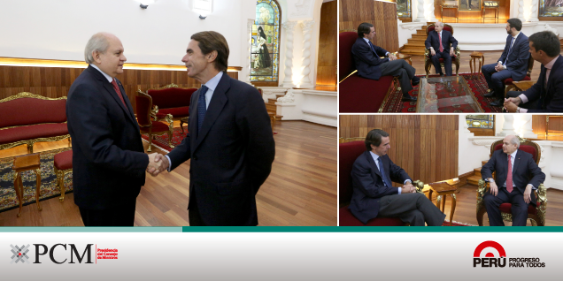 Presidente del Consejo de Ministros se reunió con José María Aznar