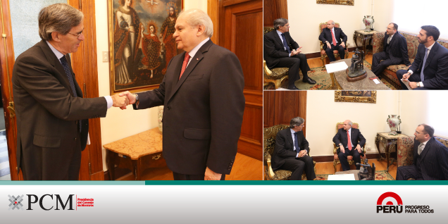Pedro Cateriano: Presidente del Consejo de Ministros de la República Italiana visitará el Perú