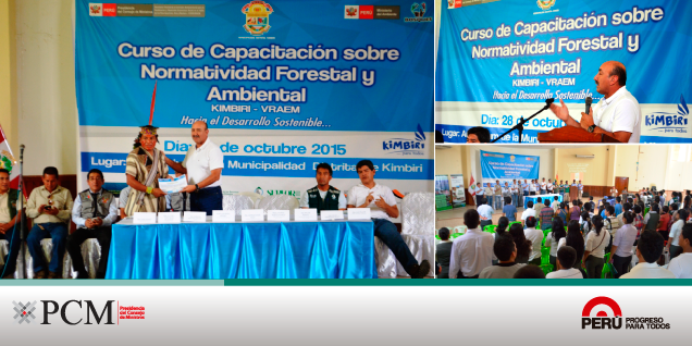PCM: Pobladores del VRAEM reciben capacitación en normatividad forestal y ambiental