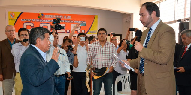 SEDENA toma juramento al gobernador regional de Lima como titular del Comité Regional de Movilización