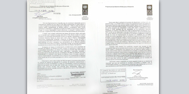 Pedro Cateriano: Supuesta venta de armas del PNUD al Ministerio de Defensa nunca existió