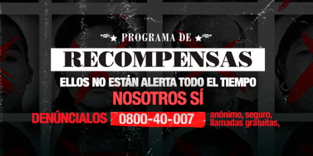 Gobierno invita a ciudadanía a colaborar con captura de delincuentes incluidos en Programa de Recomensas