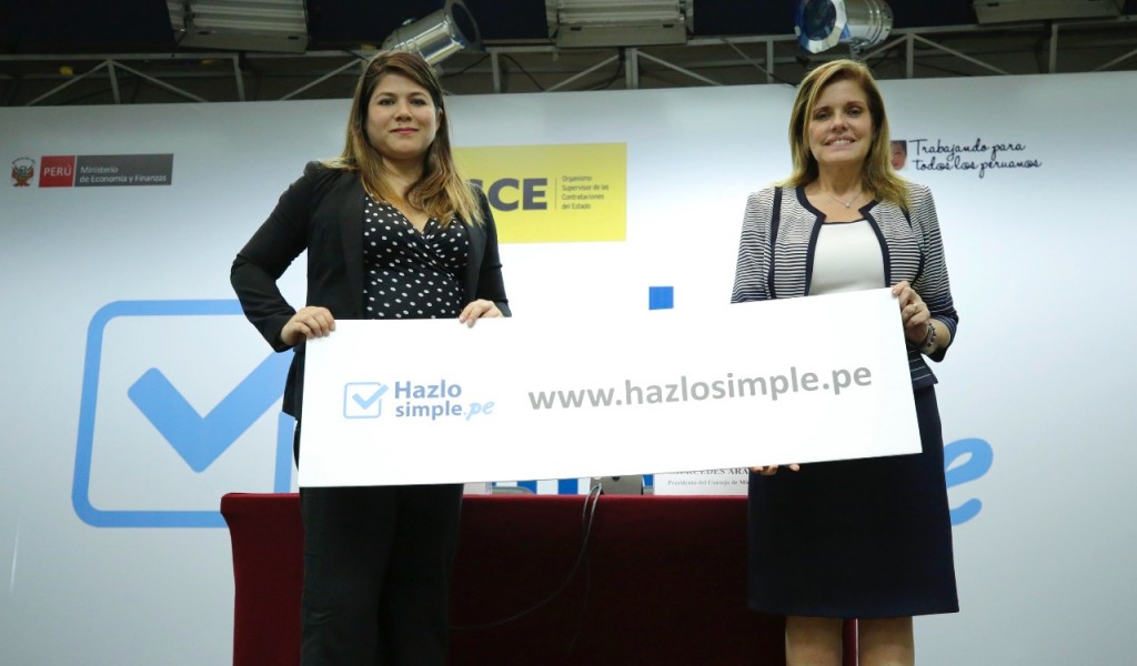 Jefa del Gabinete presenta página web hazlosimple.pe para acercar al ciudadano al proceso de contrataciones públicas
